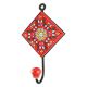 Red Wheel Floral Ceramic Tile Wall Hook